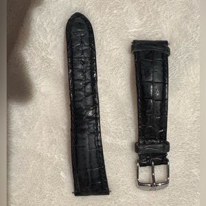 Michele black crocodile 20 mm band